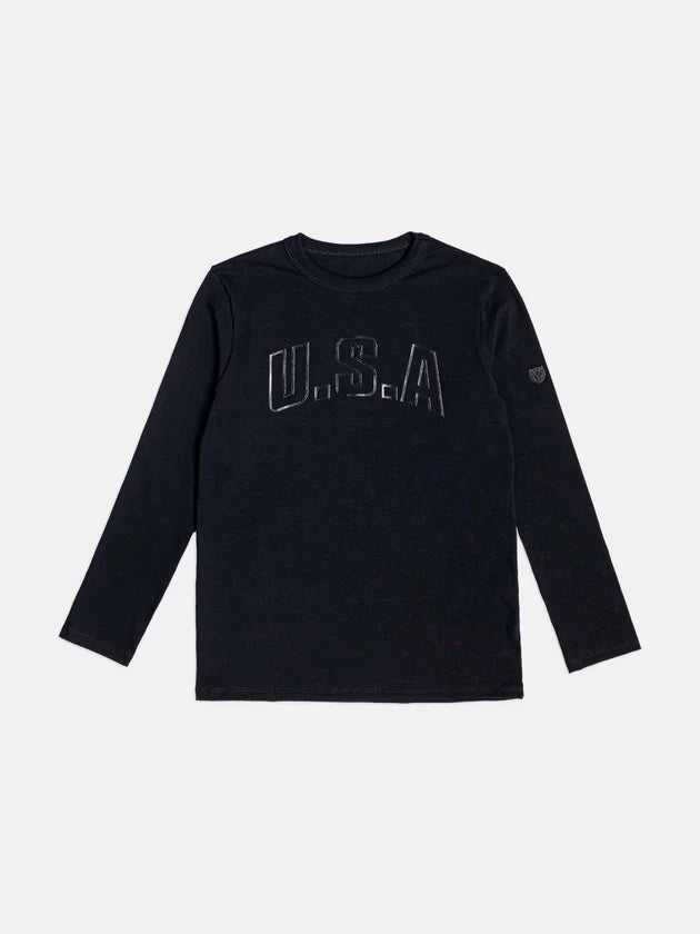 T-Shirt Com Estampa E Patch Preto Youccie