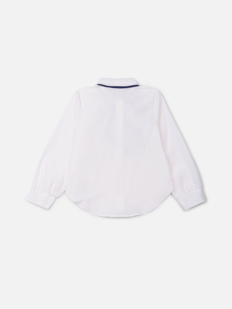 Camisa Com Lenco Off White - BambolePetit