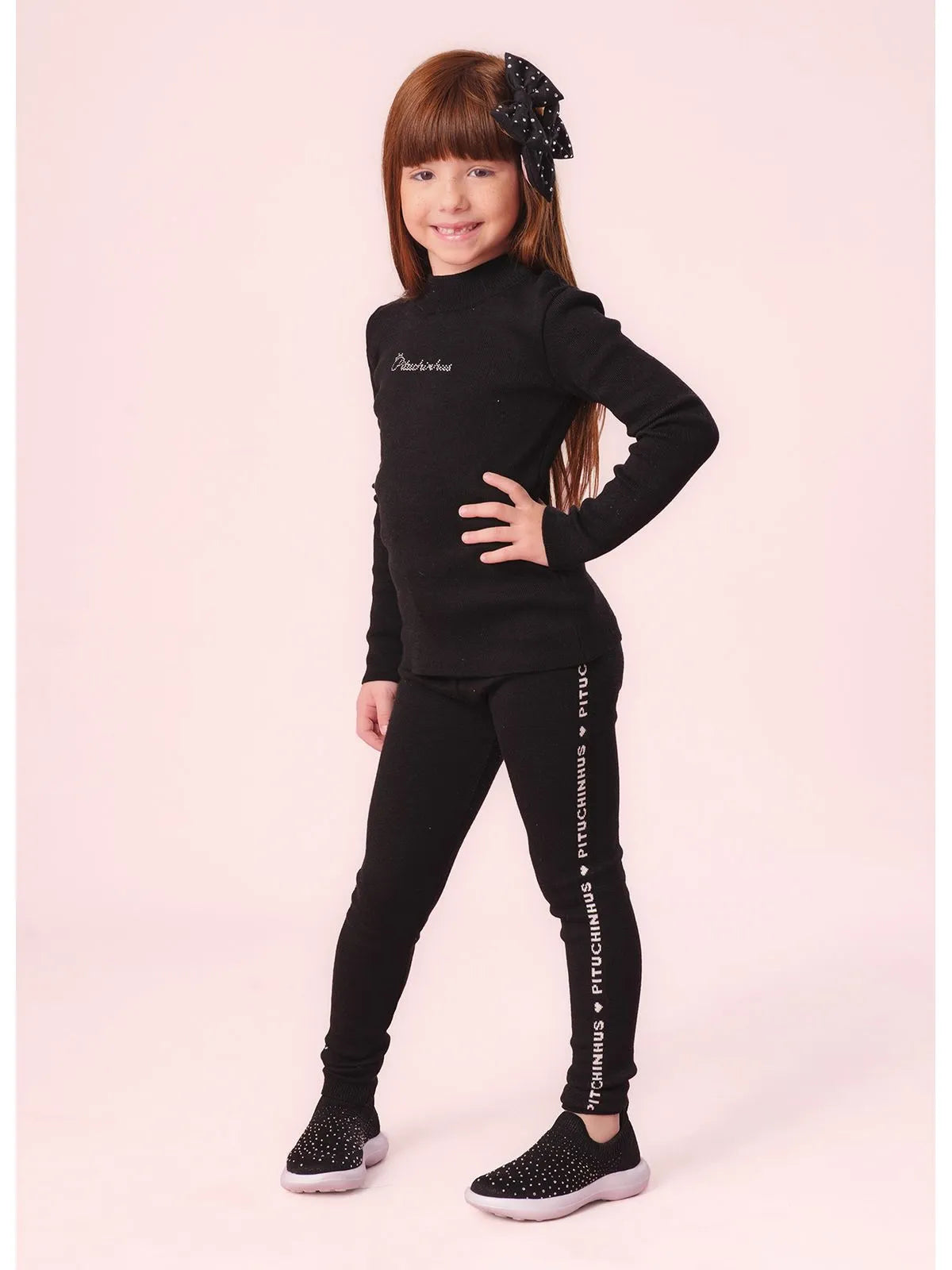 Blusa Básica Tricot Pituchinhus Preto - BambolePetit