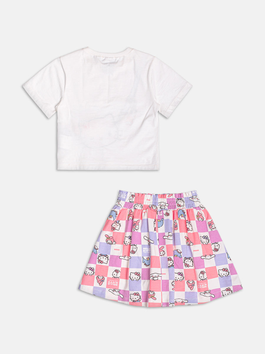 Conjunto Blusa e Saia Hello Kitty Momi