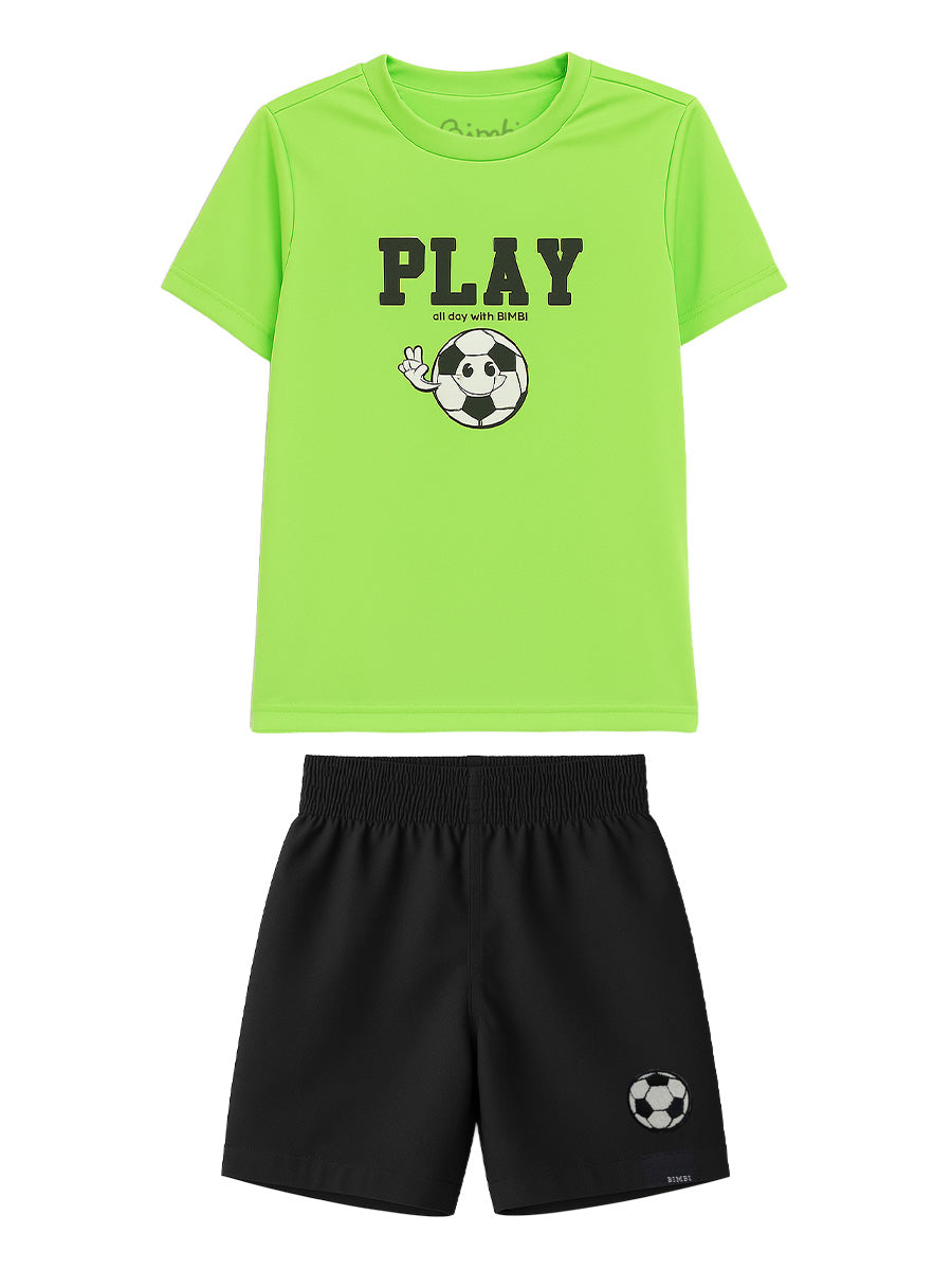 Conjunto T-Shirt e Bermuda Play Neon Bimbi