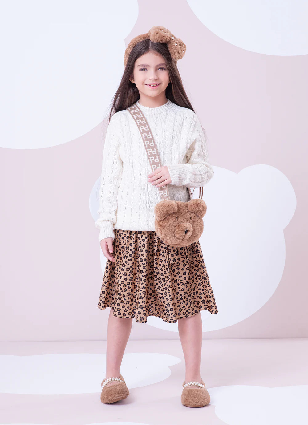 Blusa Tricot Sem Costura Tranças Cristal Off White Pituchinhus