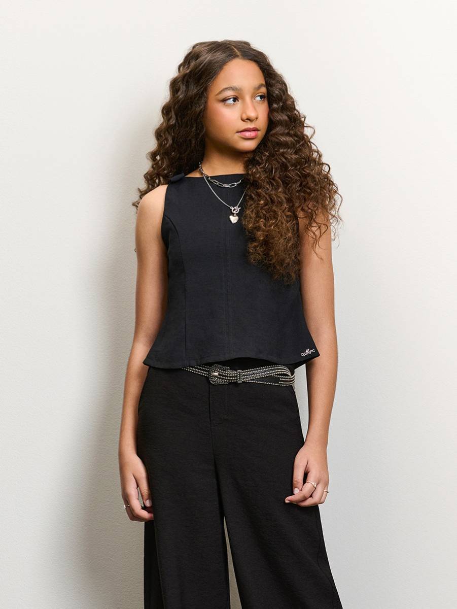 Blusa Com Lacos Preto I Am