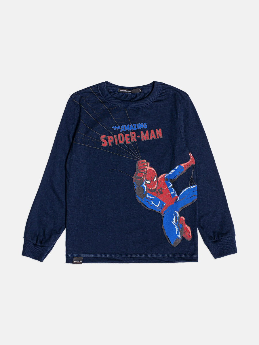 T-Shirt Homem Aranha Azul Marinho Youccie