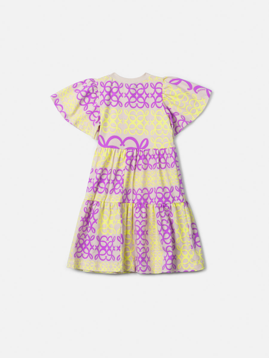 Vestido Infantil com Estampa de Rococós Anime