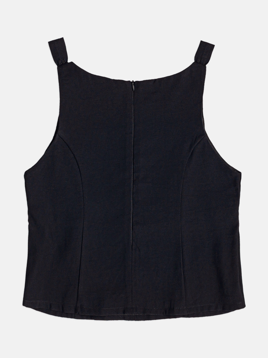 Blusa Com Lacos Preto I Am