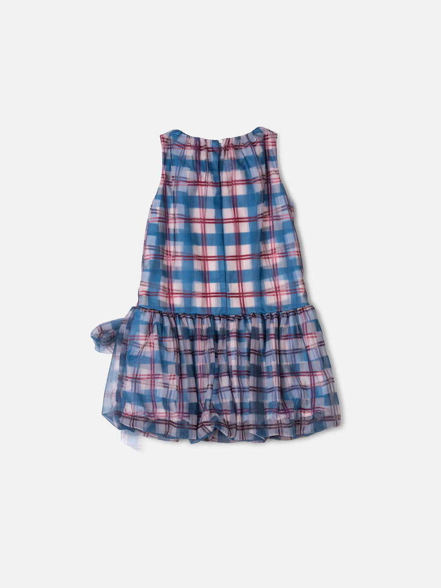 Vestido Tule Balone Tartan Xadrez Animê