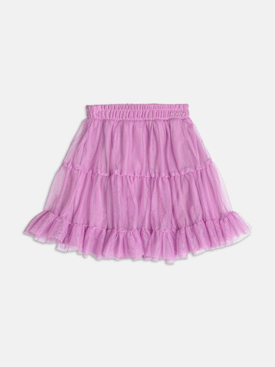 Saia Tule Babadinho Rosa Hello Kitty Momi