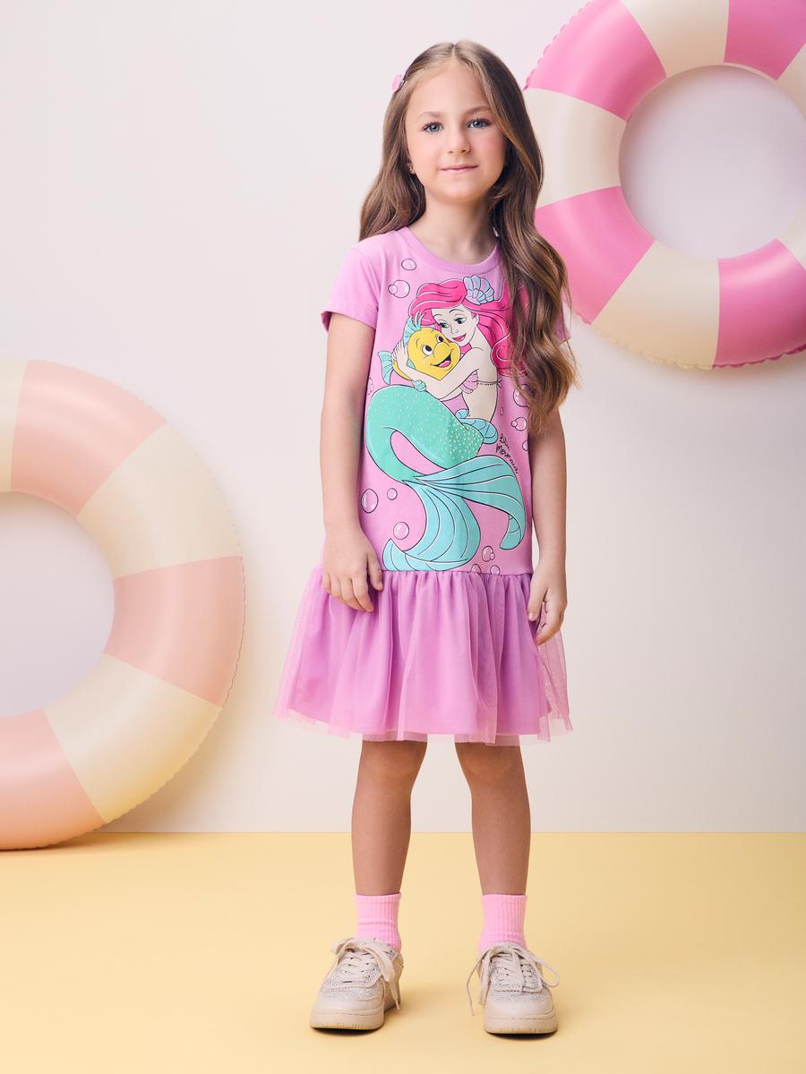 Vestido da Pequena Sereia com Saia Tule Momi