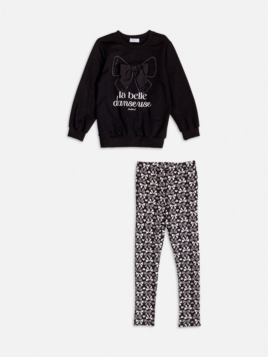 Conjunto Casaco Legging Preto - BambolePetit