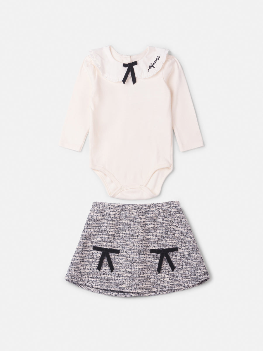 Conjunto Body Saia Perola - BambolePetit