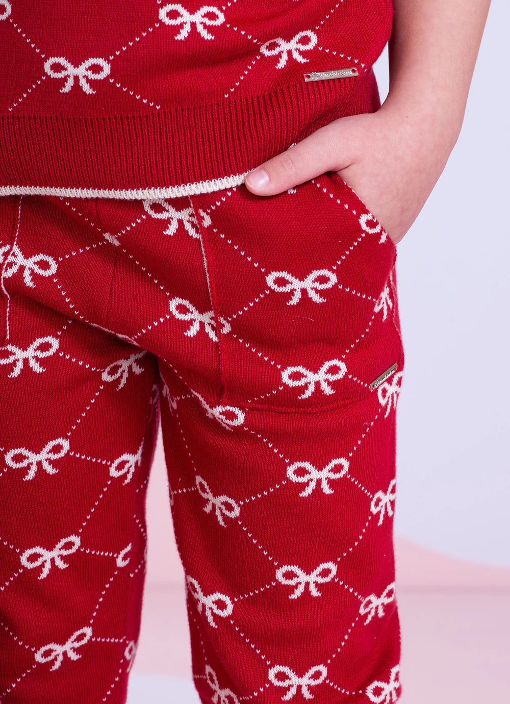Jogging Tricot Lacinhos Bala De Cereja Pituchinhus
