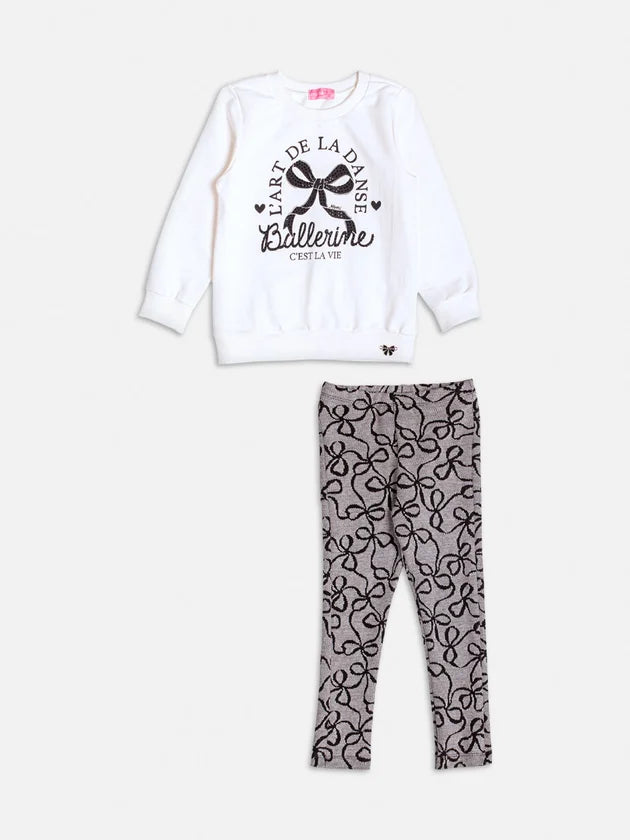 Conjunto Ballerine com Estampa de Laços