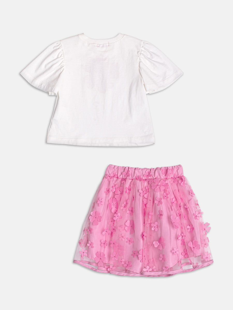 Conjunto Blusa e Saia Tule Momi
