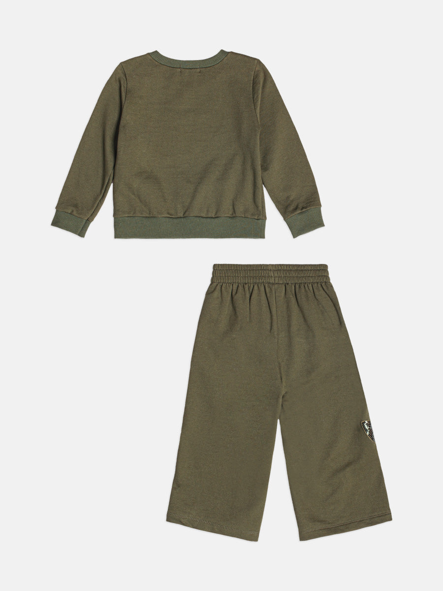 Conjunto Casaco e Calca Verde Musgo Momi