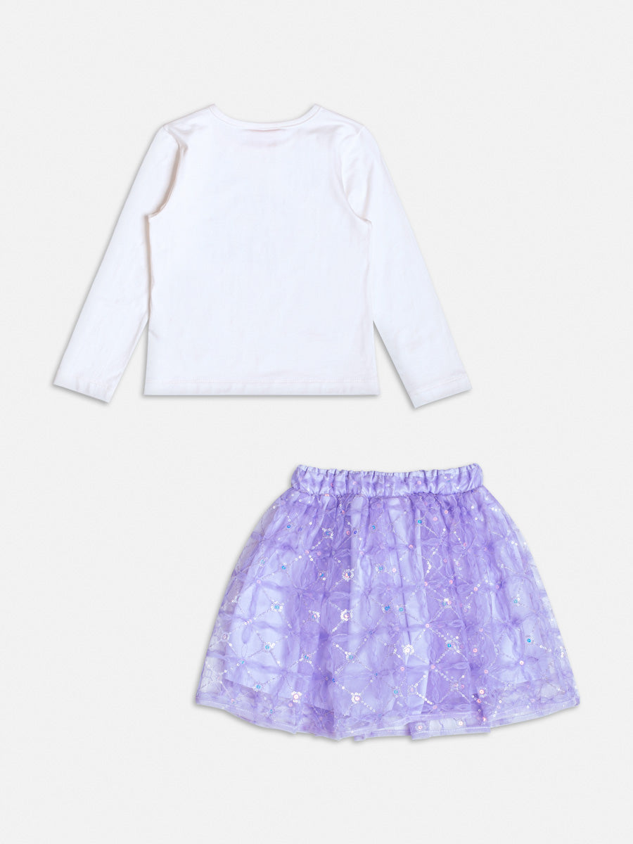 Conjunto Manga Longa Blusa Saia Perola - BambolePetit