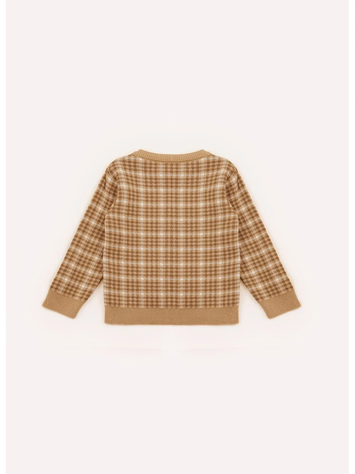 Blusa Tricot Xadrez Patche Couro For Boys Amarelo Tabua - BambolePetit