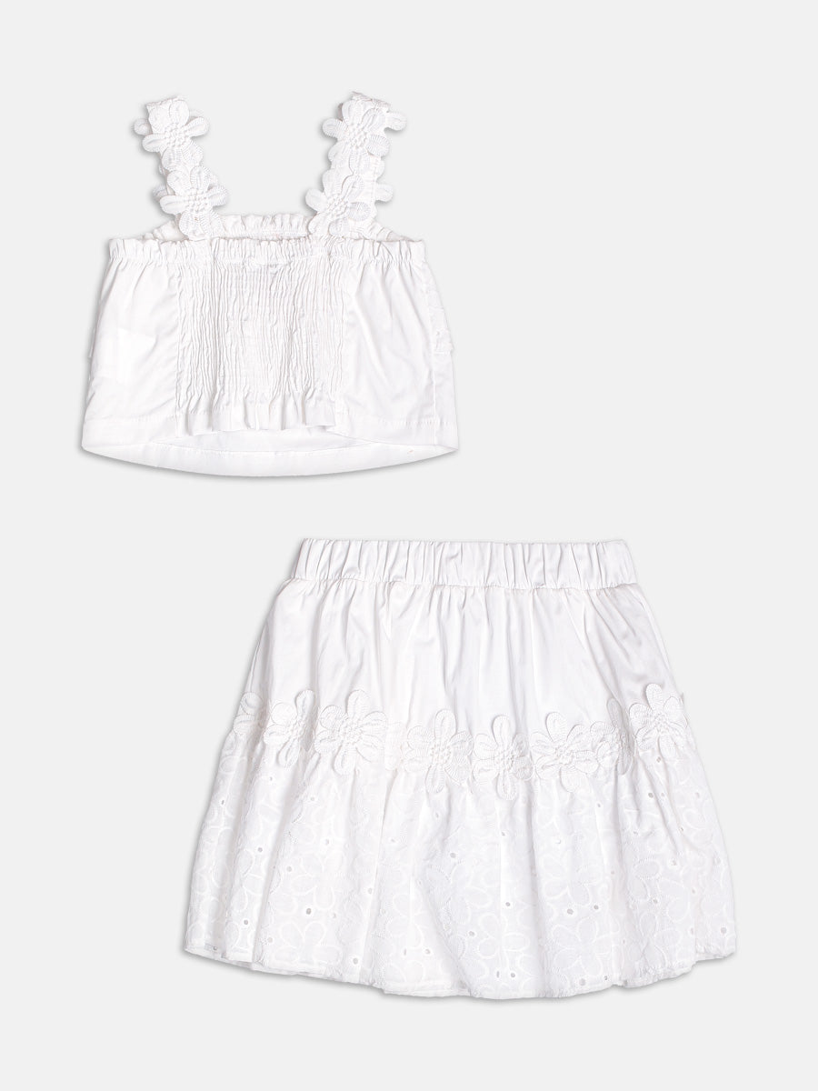 Conjunto Blusa e Saia Rendinha Momi