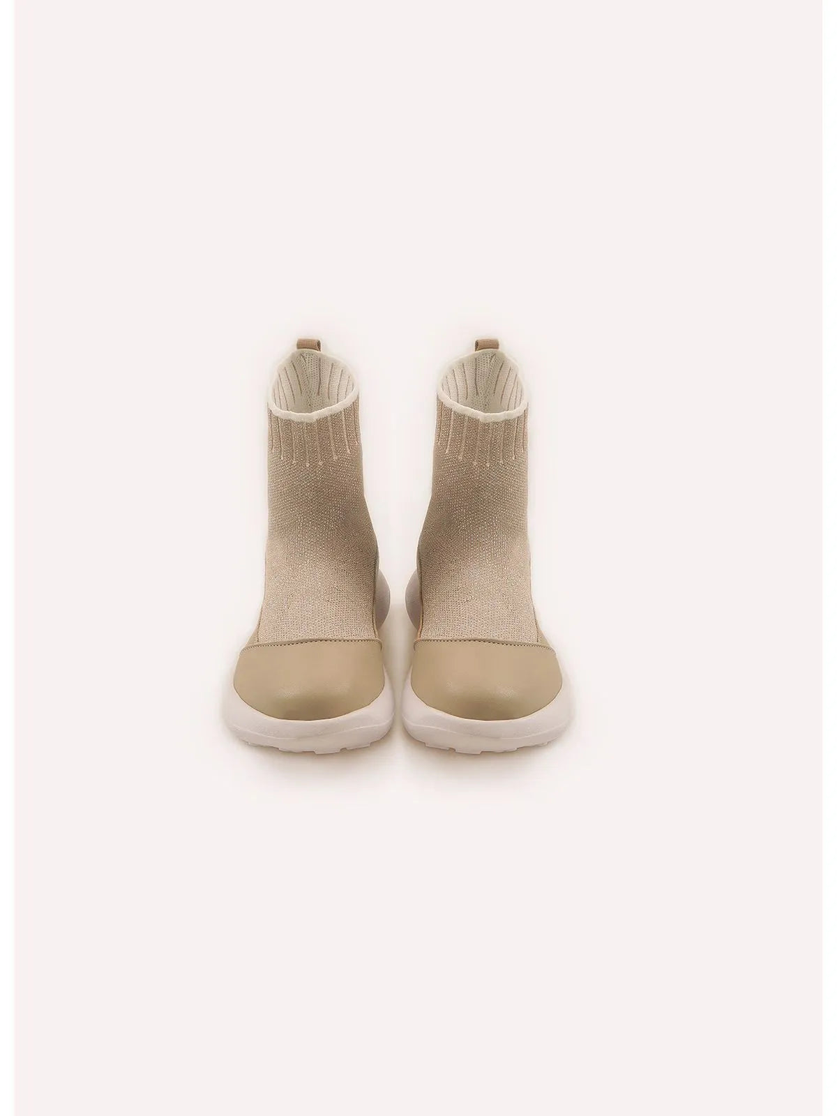 Bota Knit Biqueira Couro Ocre - BambolePetit