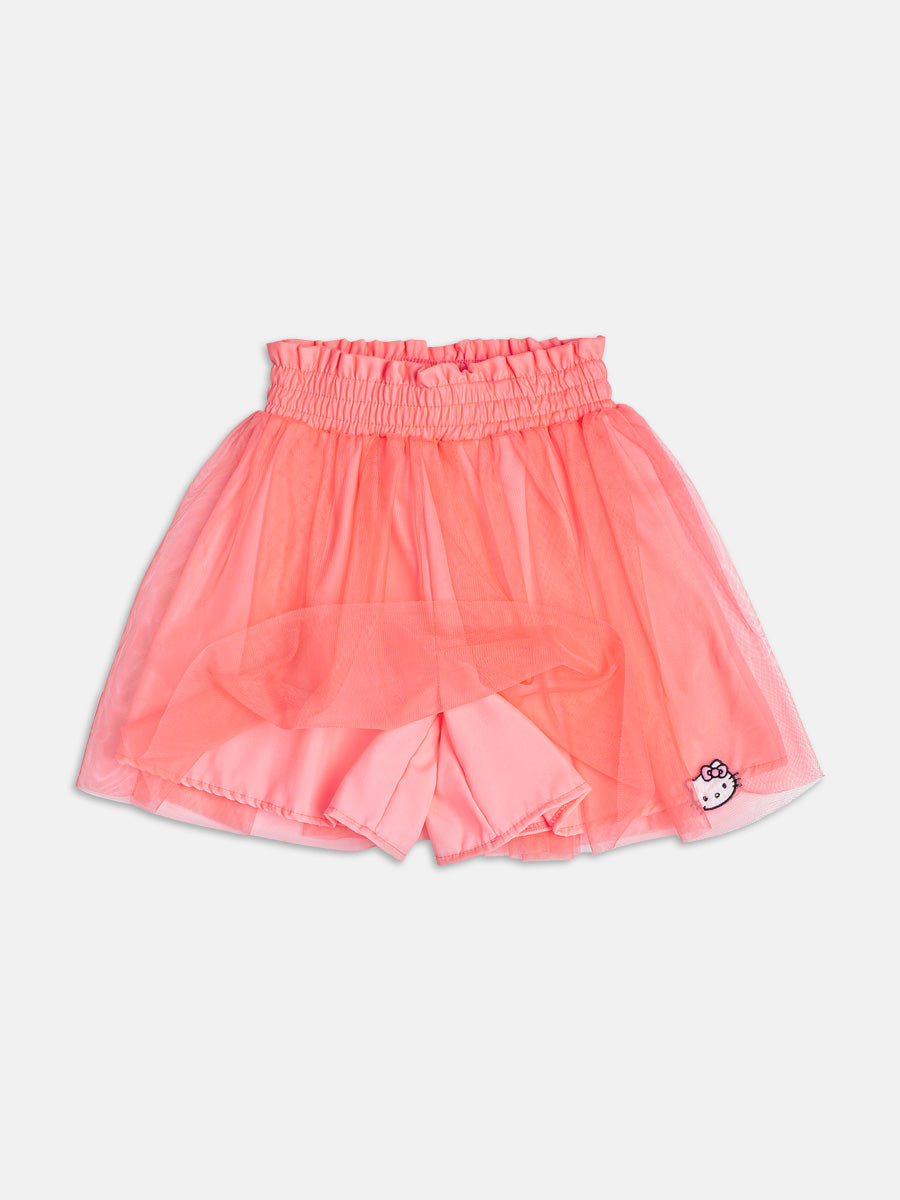 Conjunto Rosa Neon da Hello Kitty com Tule Momi