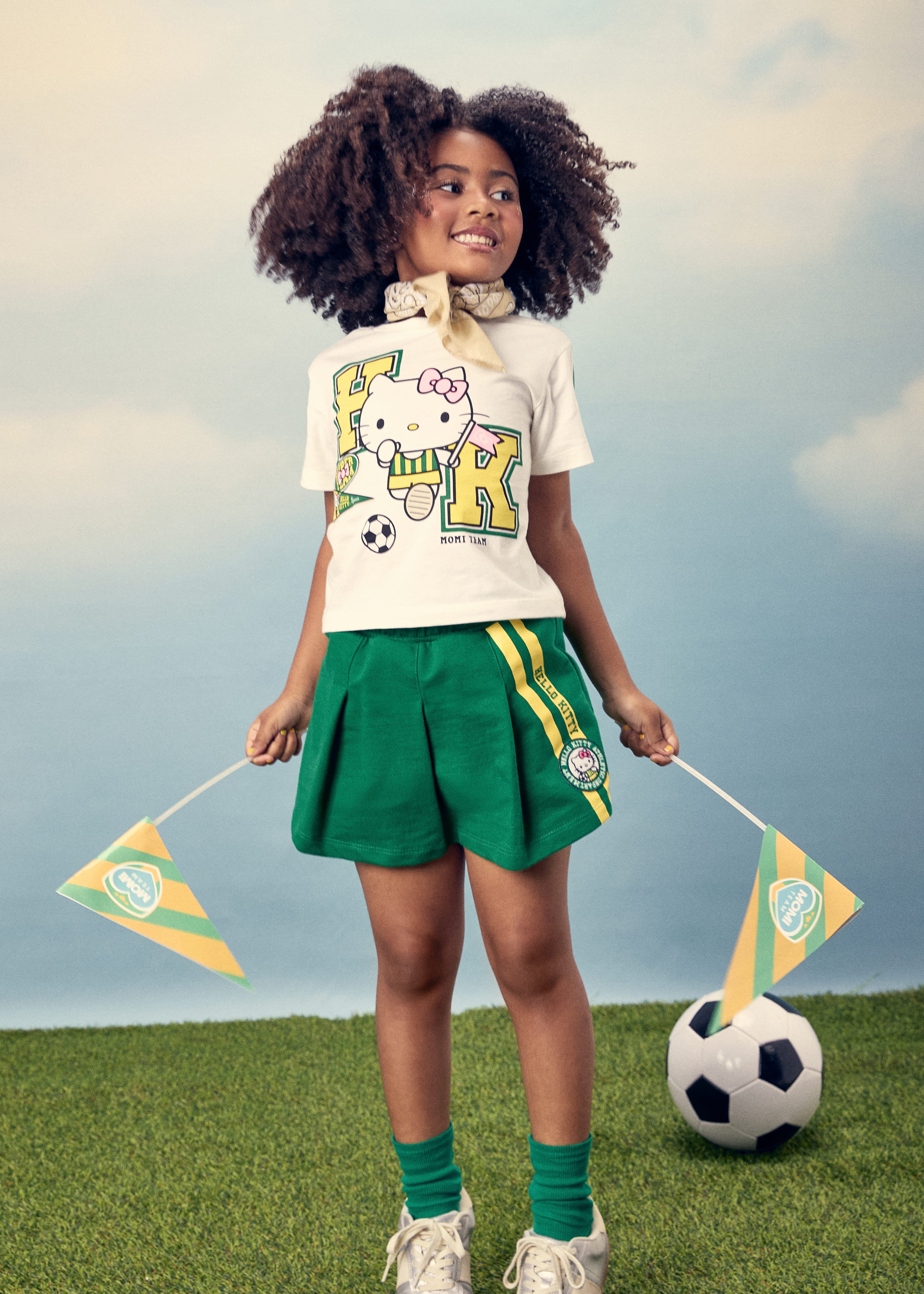 Conjunto Blusa Shorts Hello Kitty Perola Momi