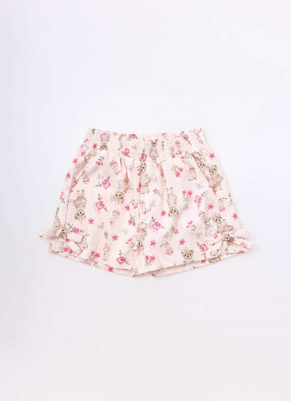 Short Algodão Estampa Listrado Ursas Pituchinhus