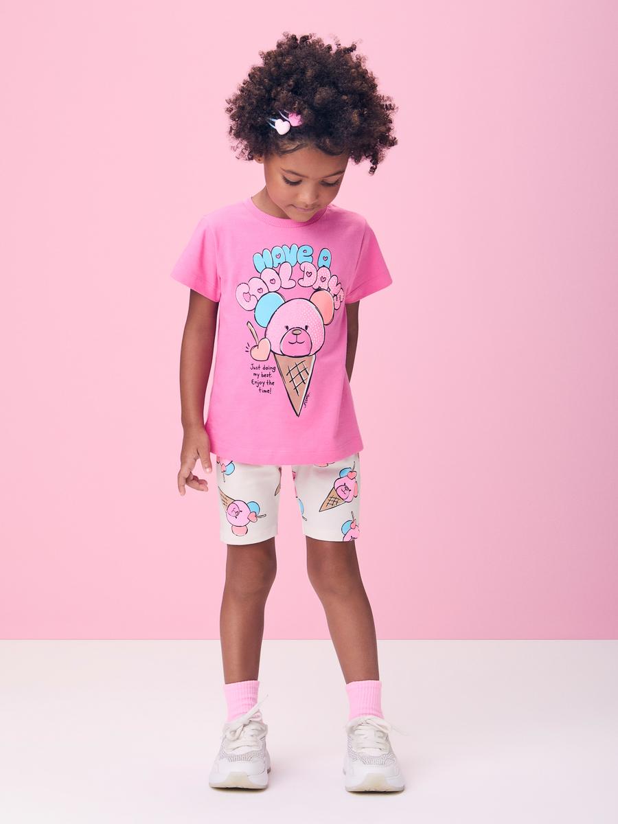 Conjunto Rosa de Sorvete de Ursinho Momi