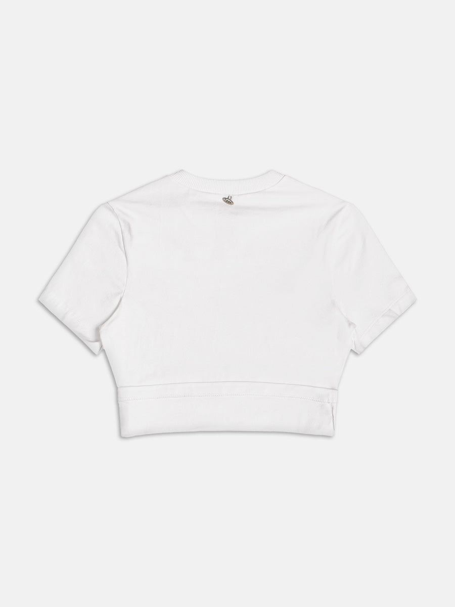 Cropped Off White Estampado I Am