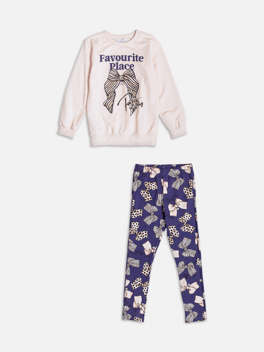 Conjunto Casaco Legging Bege - BambolePetit