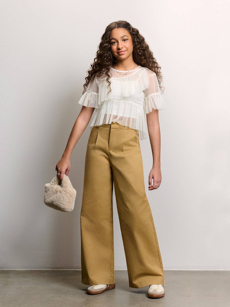 Blusa Tule Babados Off White I Am