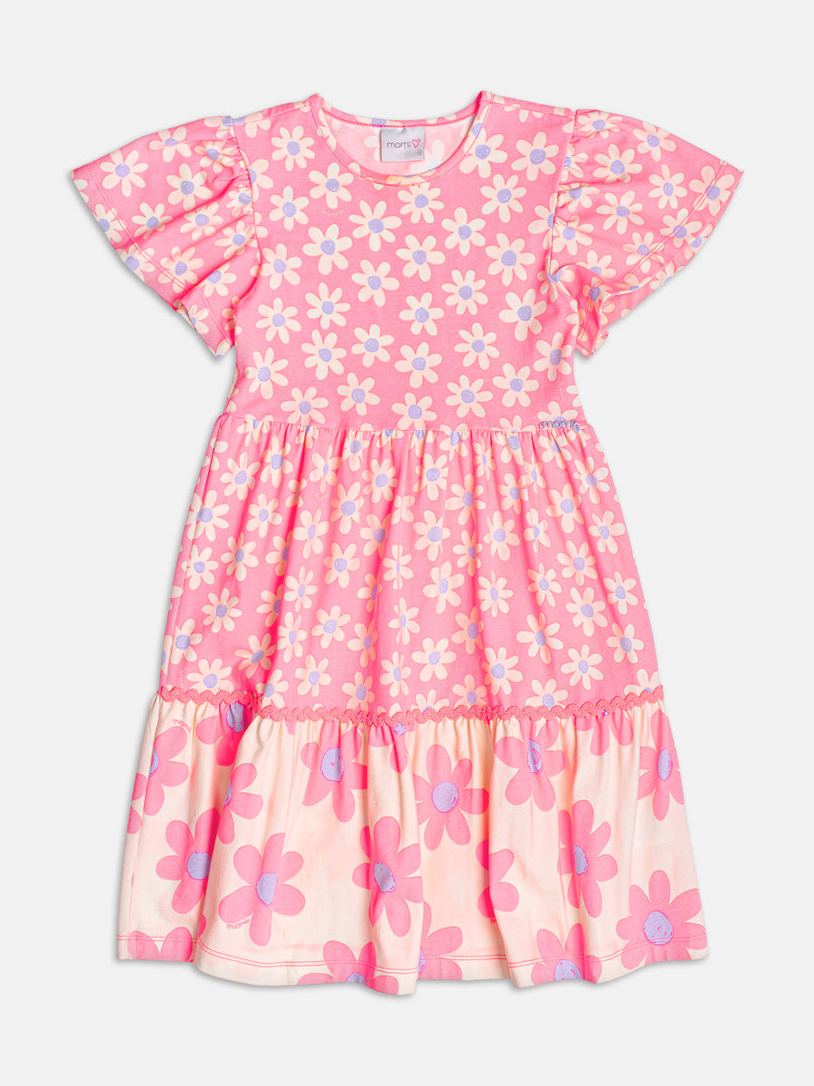 Vestido Flores Neon Momi