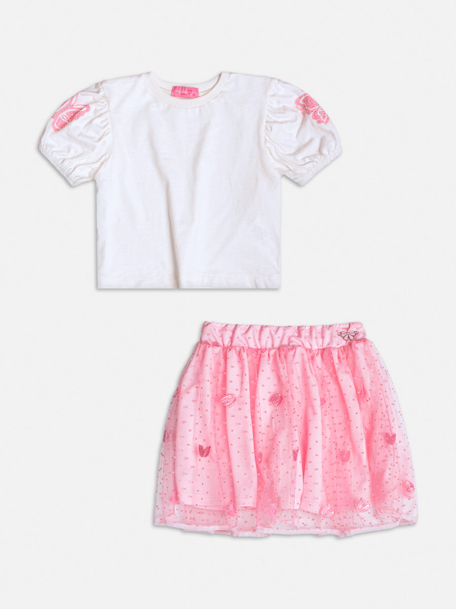 Conjunto Blusa Saia Perola - BambolePetit