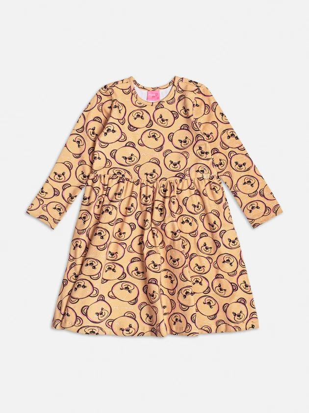 Vestido com Monograma de Ursinhos