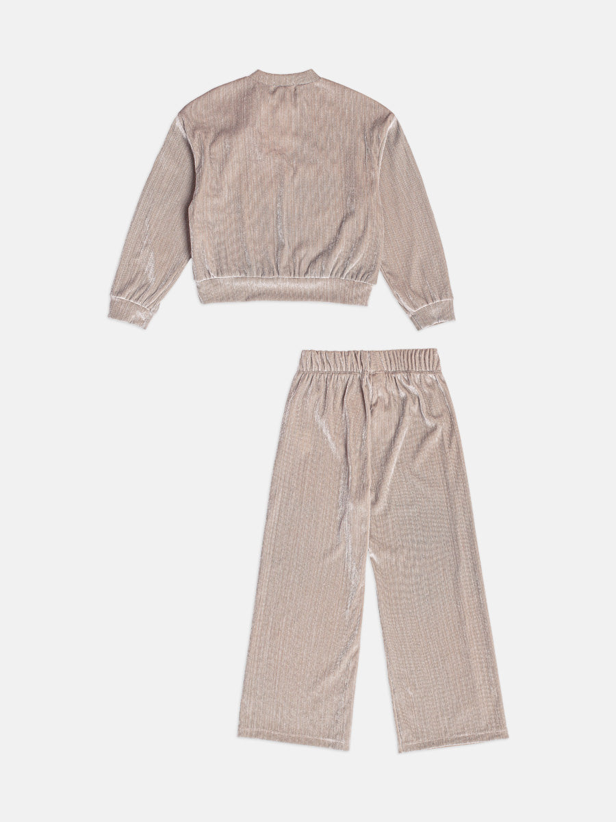 Conjunto Casaco Calca Prata Momi