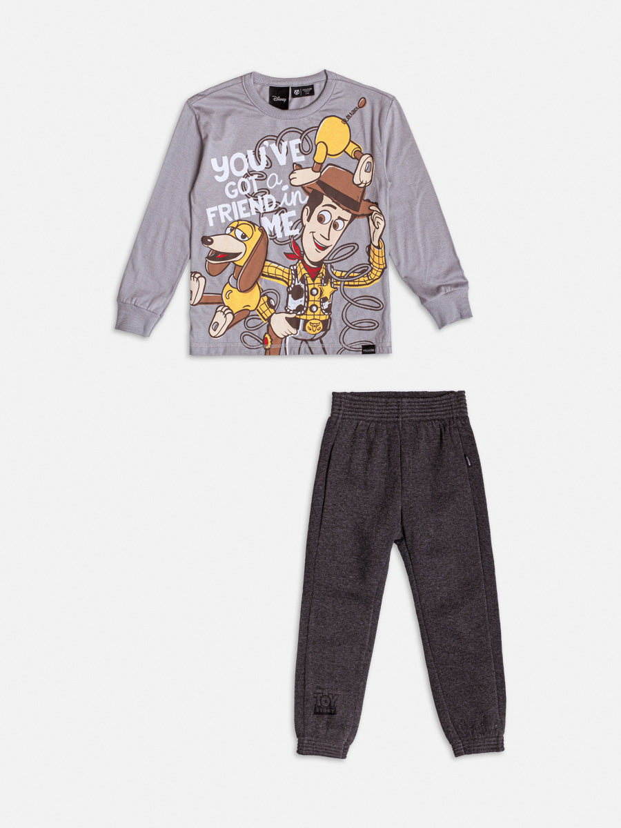 Conjunto T-Shirt Calca Cinza Toy Story - BambolePetit