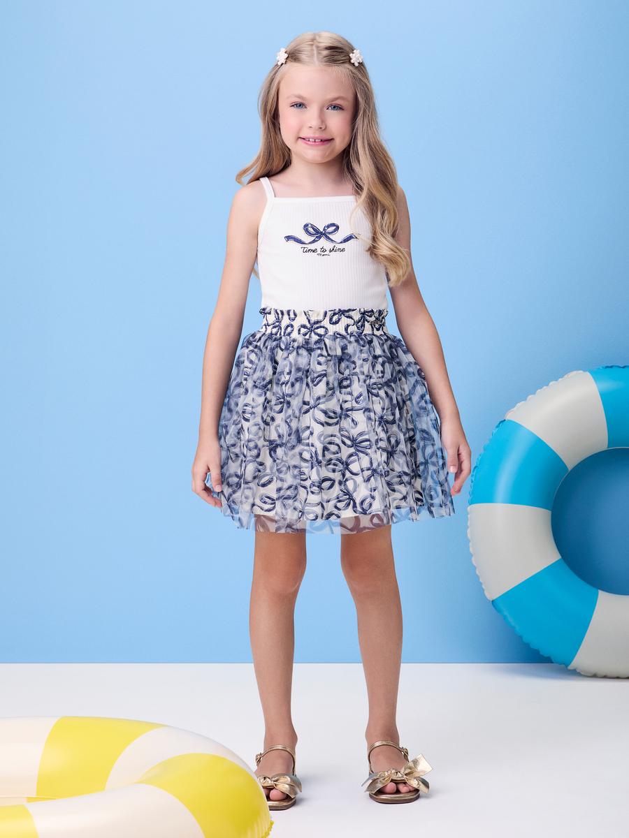 Conjunto Regata e Saia Lacinhos Momi