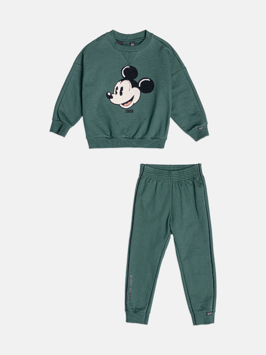 Conjunto Casaco e Calca Verde Mickey College Youccie