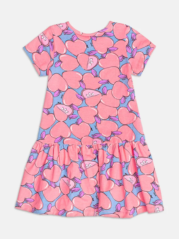 Vestido Rotativo Maças Neon Momi