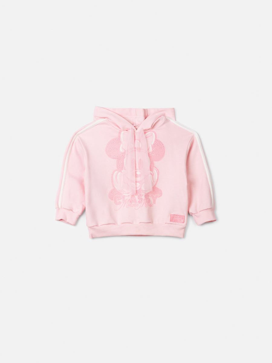 Casaco Minnie Com Strass Rosa Soft Animê