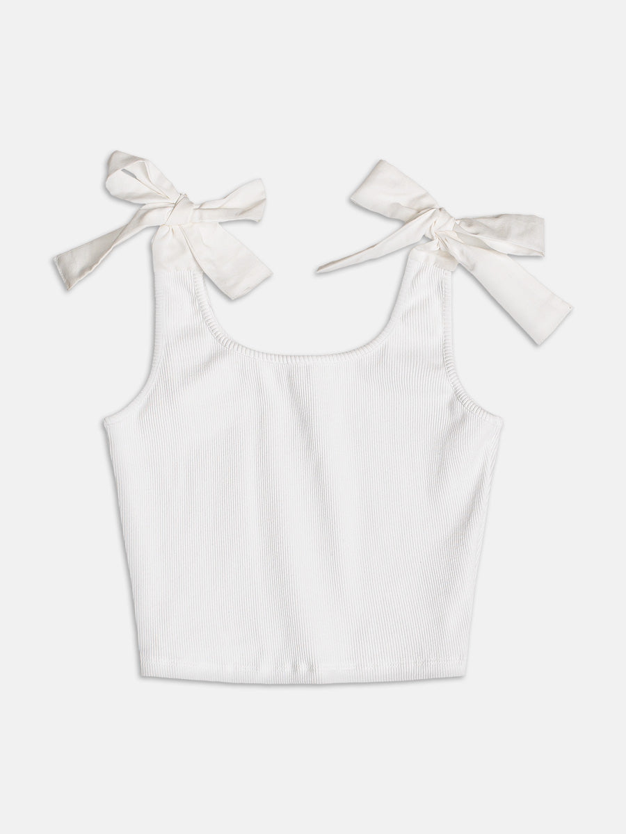 Top Essential com Laço Off White I Am