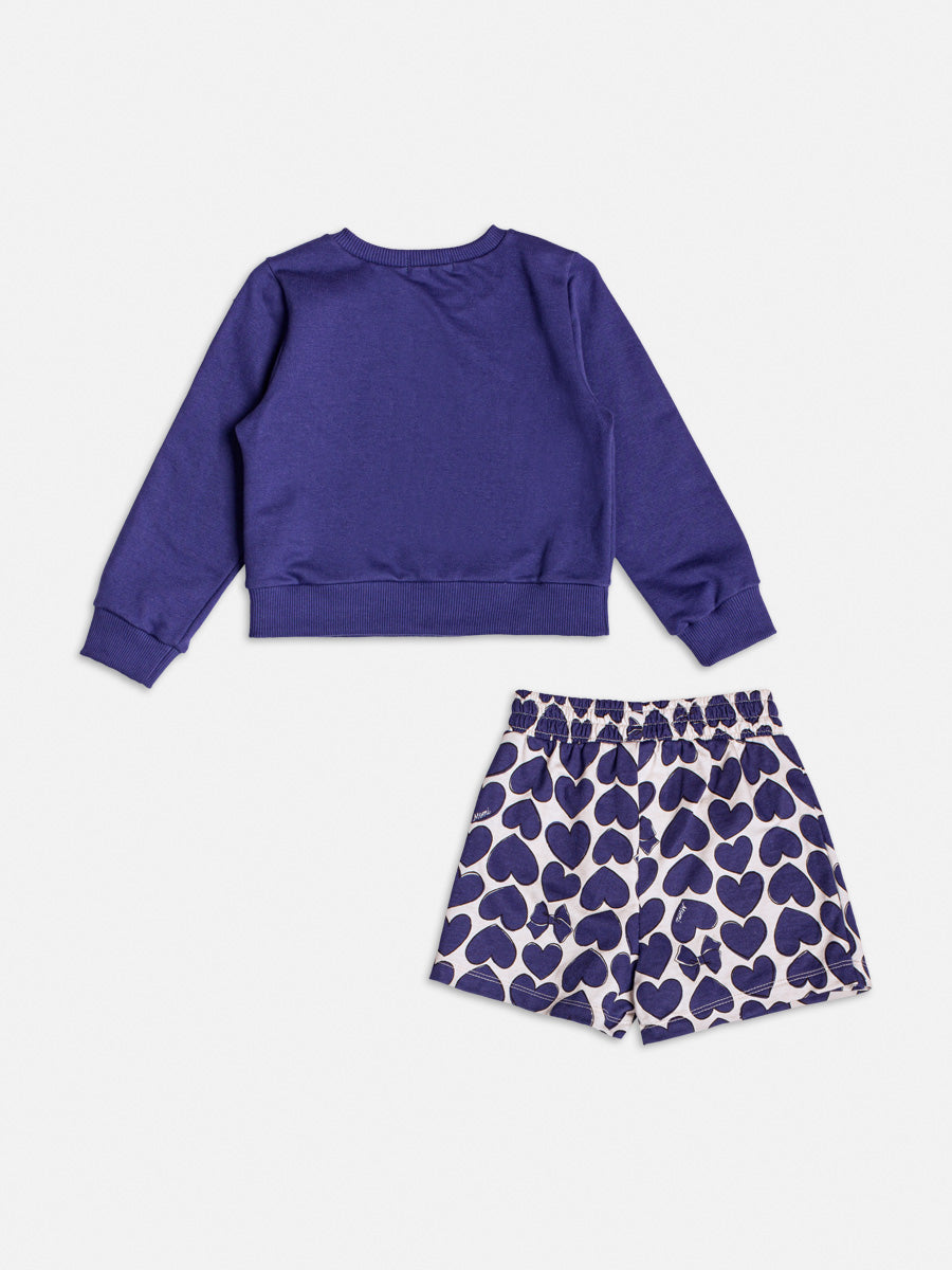 Conjunto Casaco Shorts Azul Midnight - BambolePetit