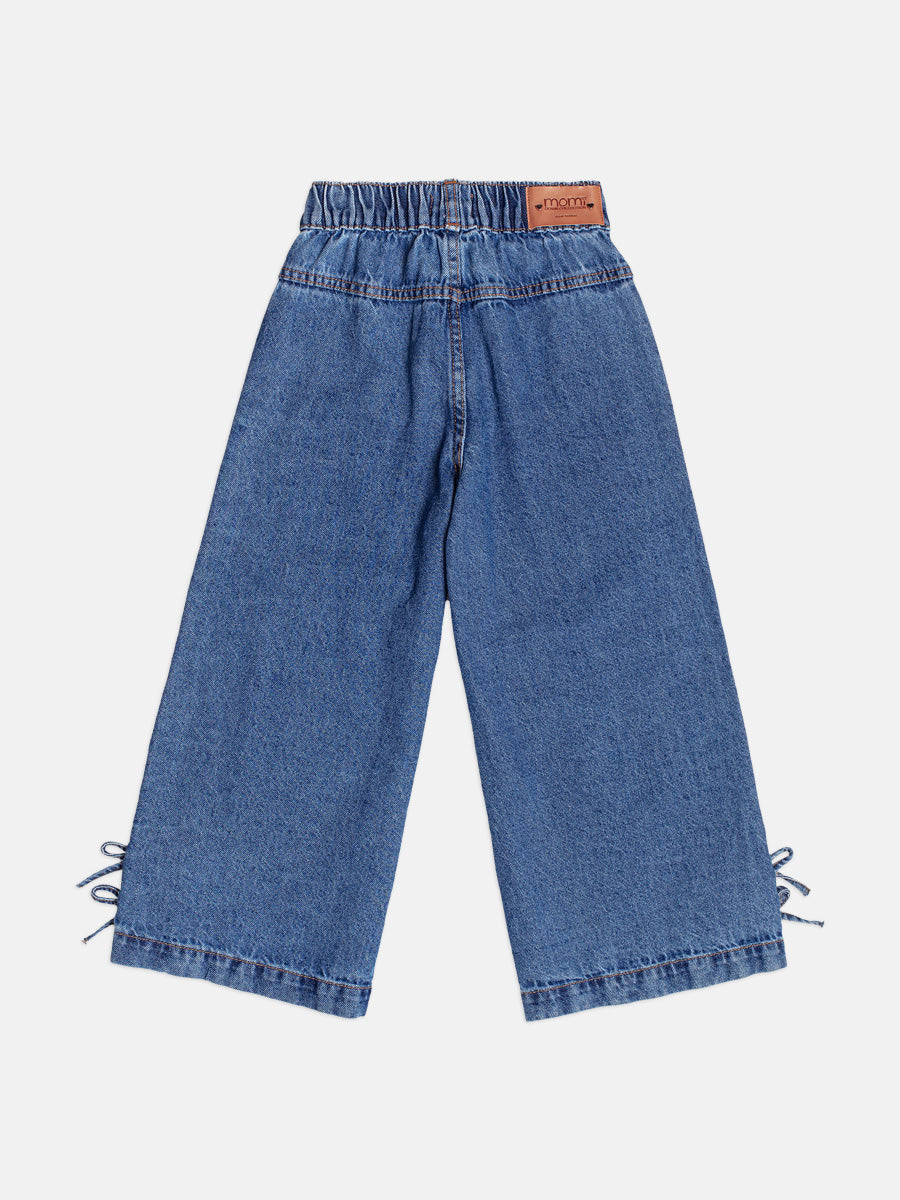 Calca Jeans Com Lacos Jeans Momi
