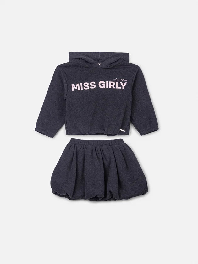 Conjunto de Moletom Mescla Balonê Anime