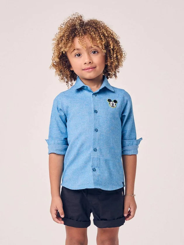 Camisa Com Estampa Azul Mickey Youccie