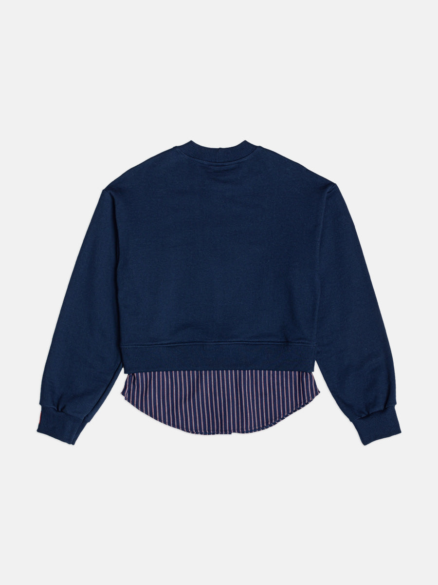 Casaco Mickey Listrado Navy Azul Marinho I Am