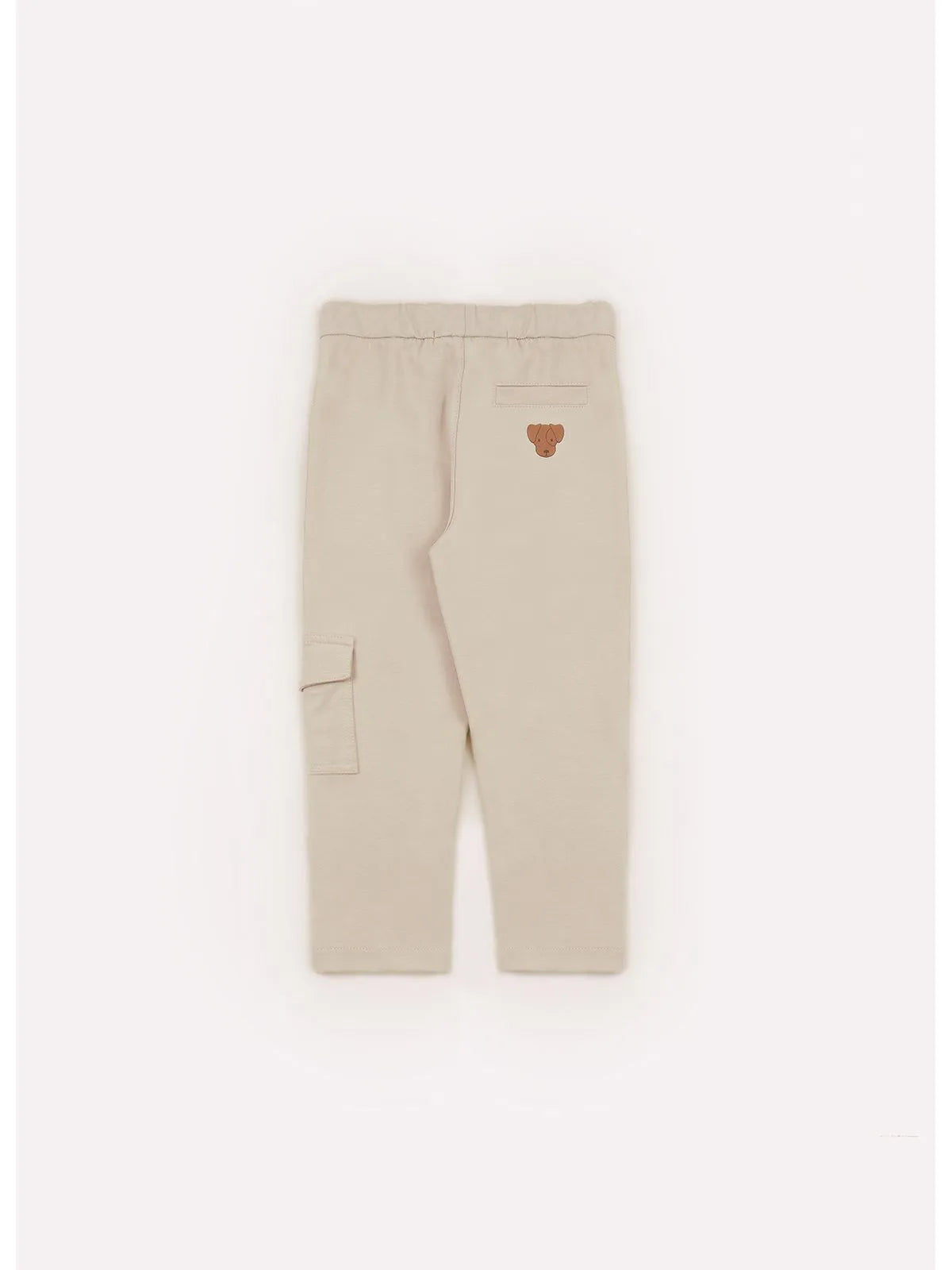 Calça Alfaiataria Malha Bolso Lateral Bege Claro - BambolePetit