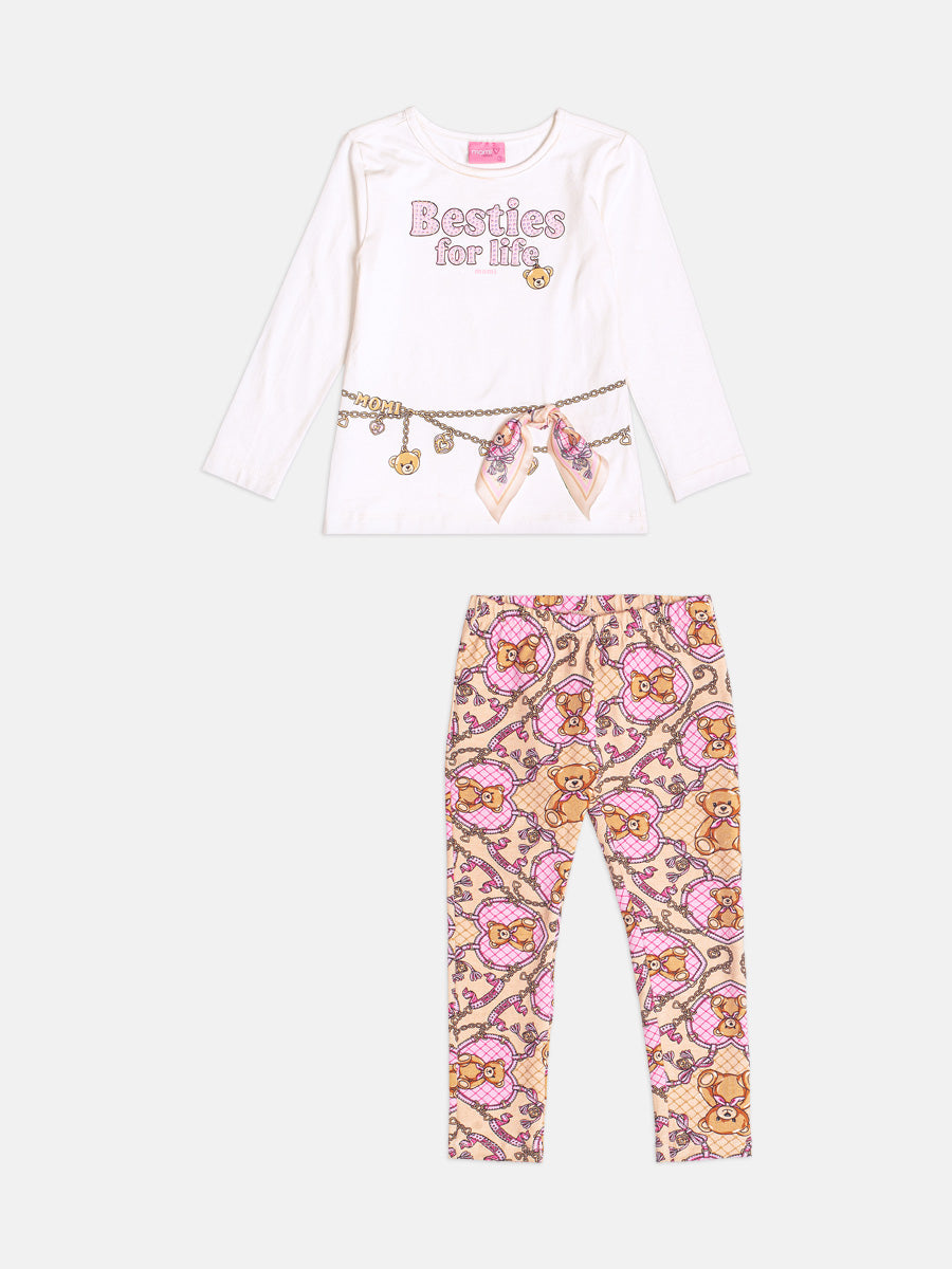Conjunto Manga Longa Blusa Legging Perola Momi