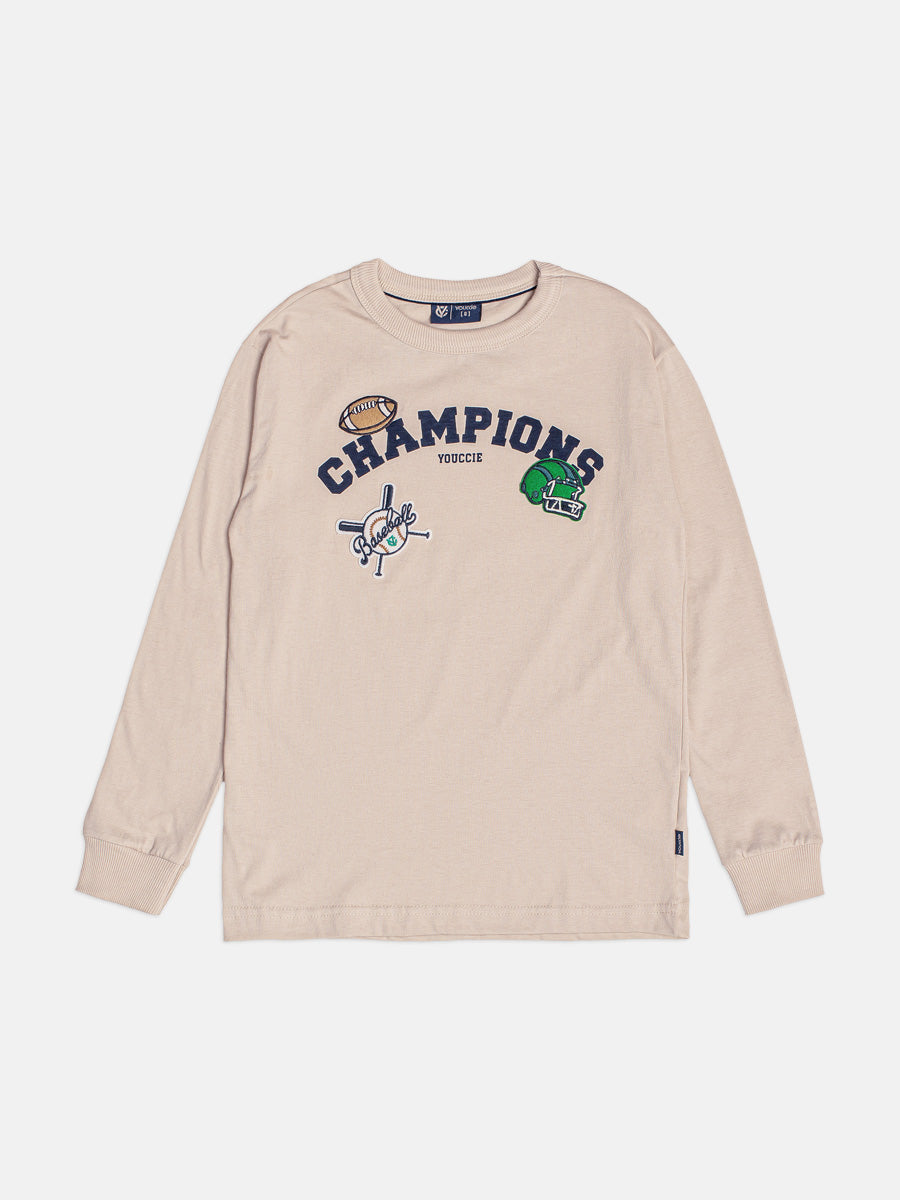 T-Shirt Manga Longa Com Estampa Argila Youccie