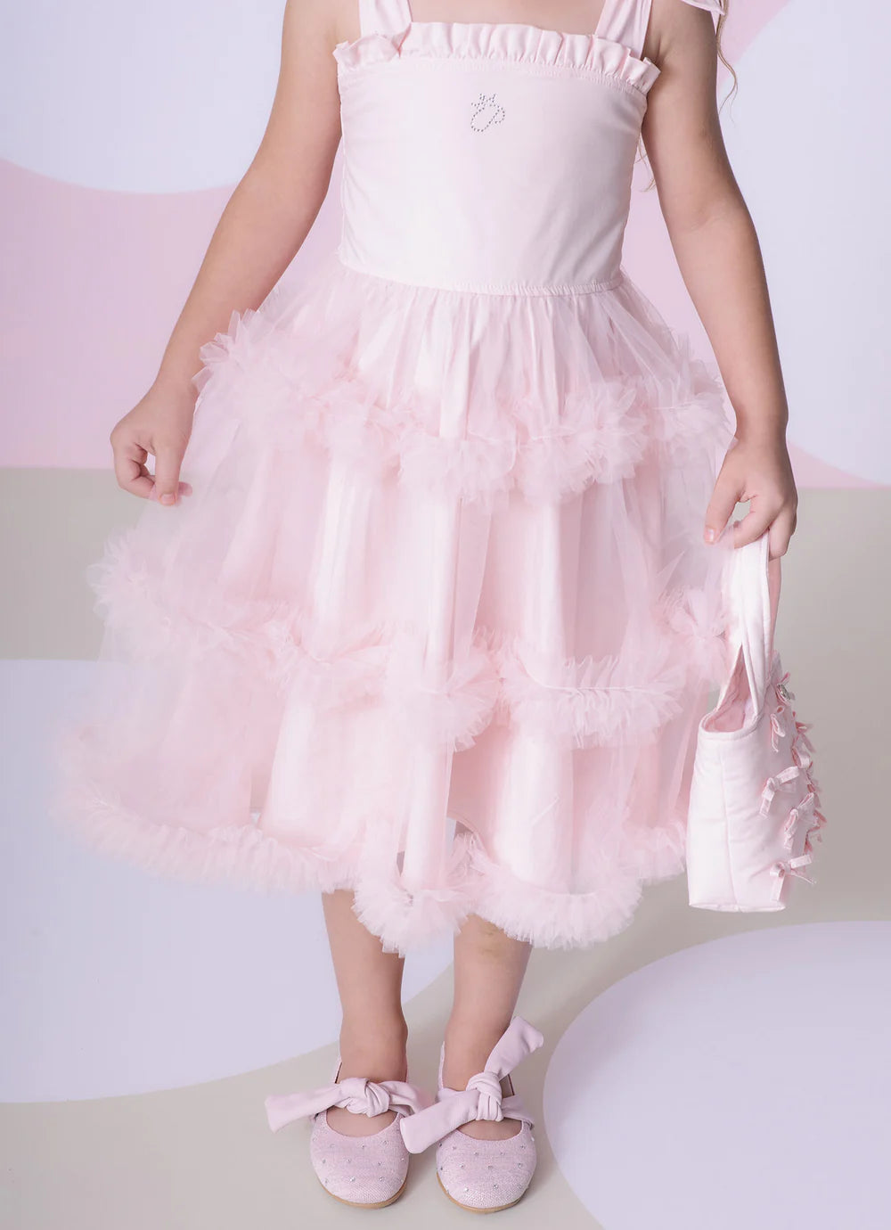 Vestido Tricoline Alça Amarração Pituchinhus