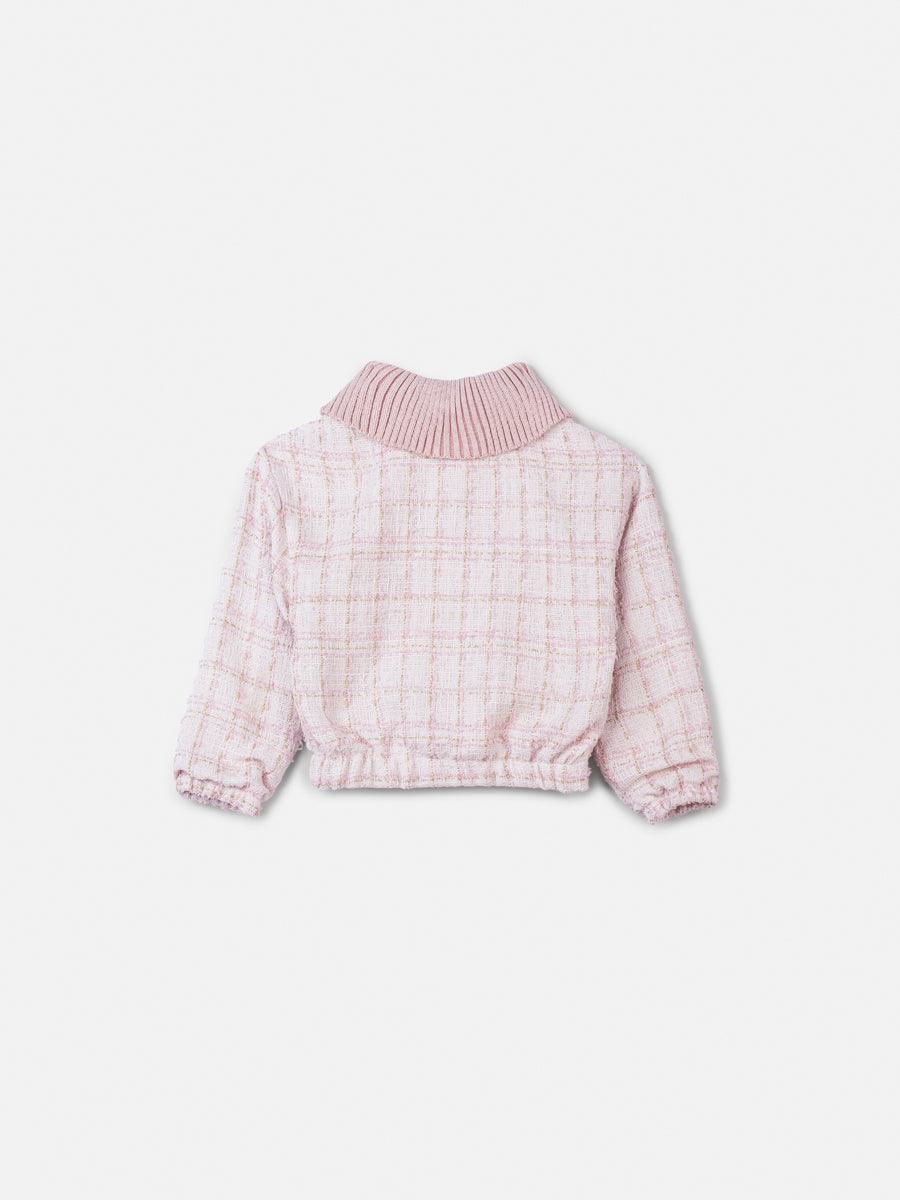 Casaco Com Trico Off White - BambolePetit